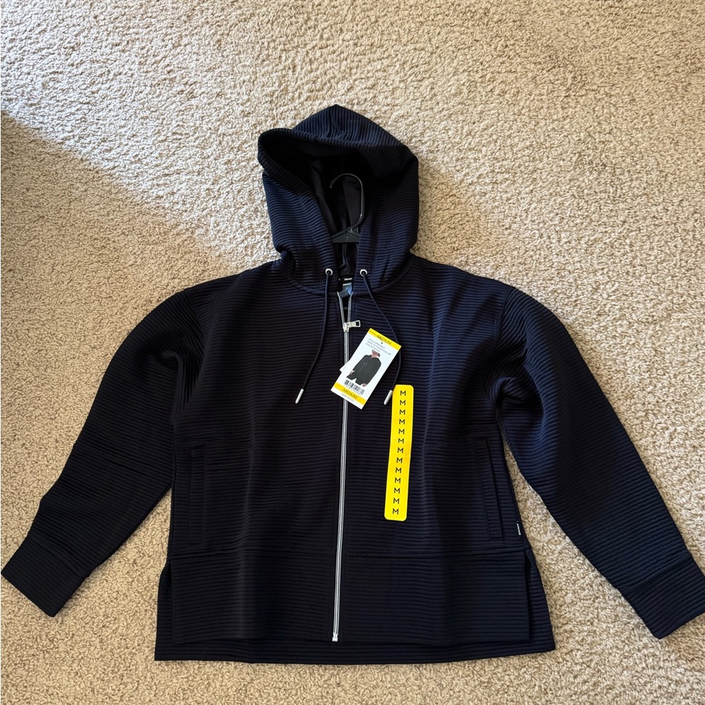 DKNYC Black Hooded Jacket with Zipper